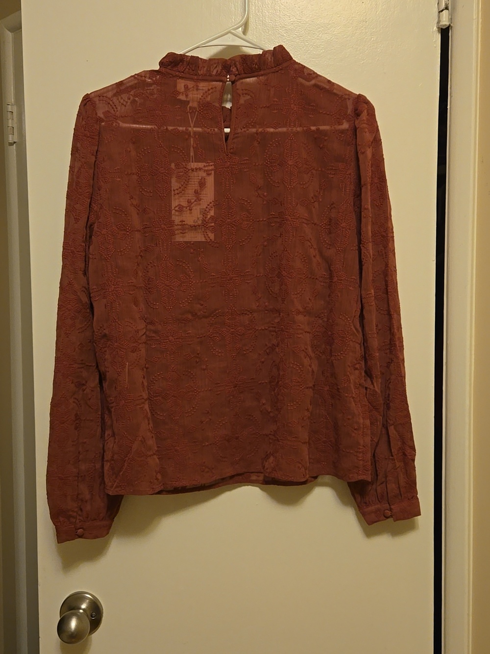 Sezane Valentine Embroidered Long-Sleeve Blouse - Picture 10 of 10